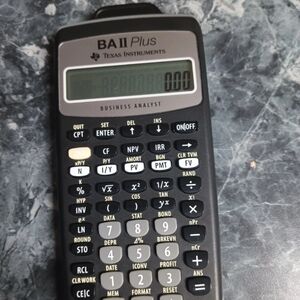 Texas Instruments BA II Plus Financial Calculator - Black and Gray